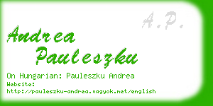 andrea pauleszku business card